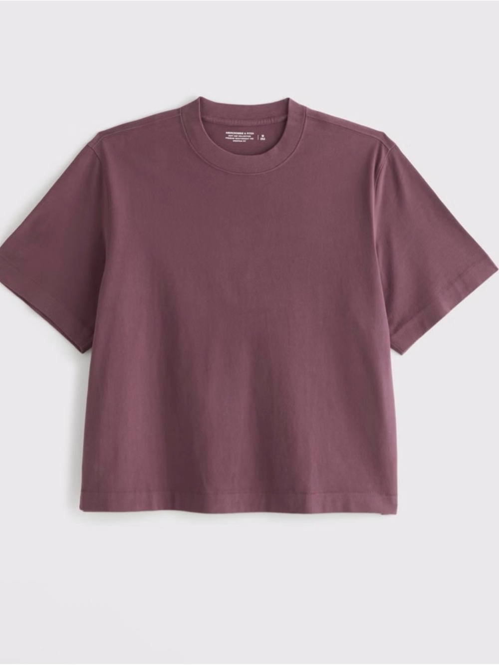 Men’s Abercrombie & Fitch Premium Heavyweight Cropped Tee, size Large
